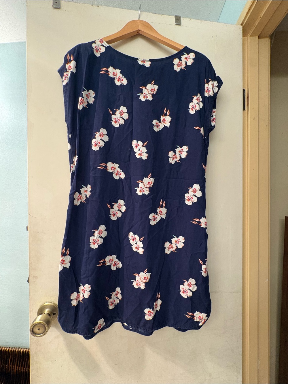 Women's  Patagonia Navy Floral Shift Dress